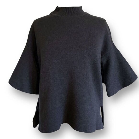 Sunday in Brooklyn Lorena Sweater XS Charcoal Gray Knit Mock Neck Anthropologie - Picture 2 of 7